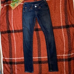 True Religion dark wash skinny jeans